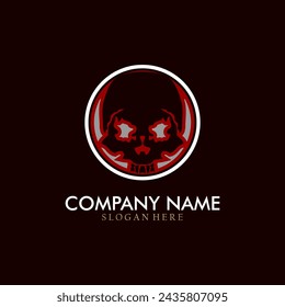 Cool skull logo. Skull vector illustration.