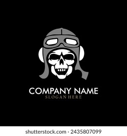 Cool skull logo. Skull vector illustration.
