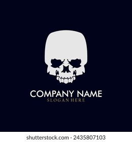 Cool skull logo. Skull vector illustration.