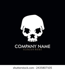 Cool skull logo. Skull vector illustration.