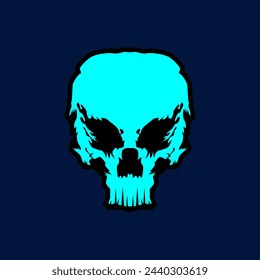 Cool skull logo. Skull vector illustration.