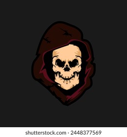 Cool skull logo. Skull vector illustration.	