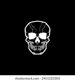 Cool skull logo. Skull vector illustration.