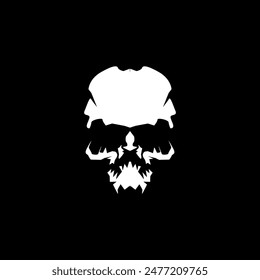 Cool skull logo. Skull vector illustration.	
