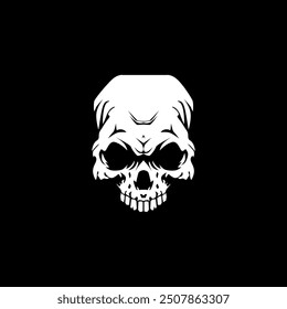 Cool skull logo. Skull vector illustration.