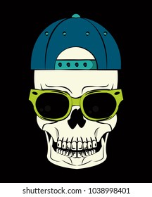 Cool skull print for tshirt