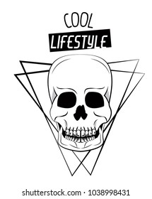 Cool skull print for tshirt