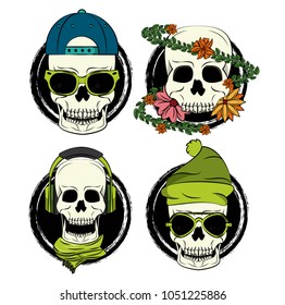 Cool skull print for tshirt