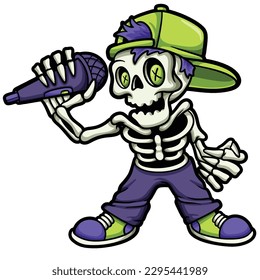 Cool Skull Rapper Singing Song