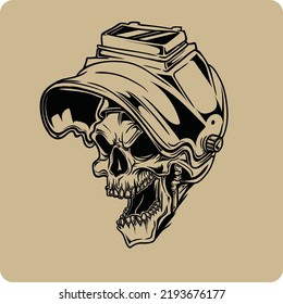 Cool Skull Welder Logo Vector Illustration Stock Vector (Royalty Free ...