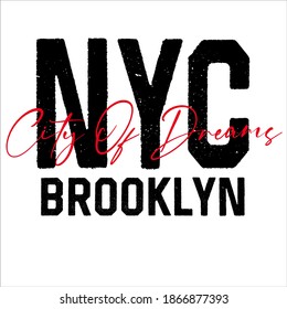 Cool slogan design featuring a lettering that reads "NYC" This Graphic Tee design can be used on shirts, mugs, posters, hoodies and other merch products.