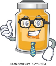 cool and smart Businessman apricot wearing glasses