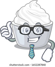 cool and smart Businessman sour cream wearing glasses