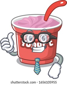 cool and smart Businessman yogurt wearing glasses