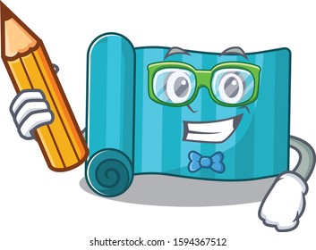 Cool smart Student yoga mattress Scroll character holding pencil