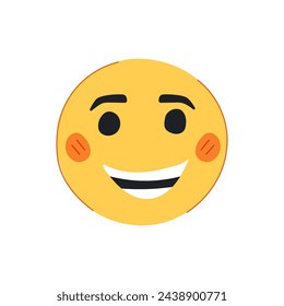 cool smiley cartoon. positive cool smiley sign. isolated symbol vector illustration