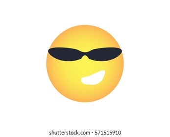 cool smiley face with glasses