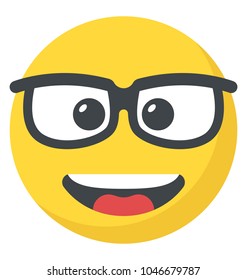 Cool smiley face, like a boss concept