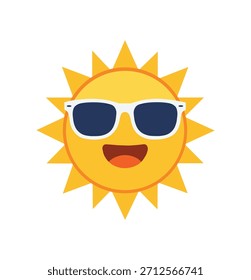 Cool Smiling Sun with Sunglasses