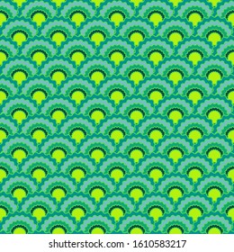 Cool snake skin scales squama background, vector seamless fabric pattern, tiled textile print. Classic chinese squama scales seamless arc tiles texture. Iguana skin pattern.