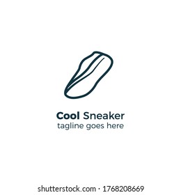 cool sneaker logo design vector illustration