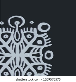 Cool snowflake. Vector background