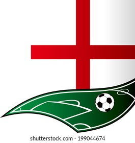 cool soccer with england flag