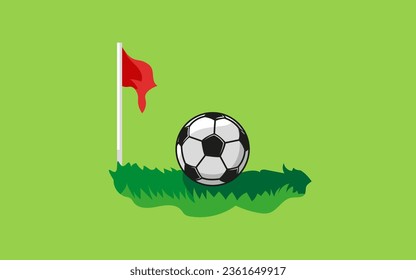 A cool soccer or football illustration logo vector image suitable for football or football championship themed designs