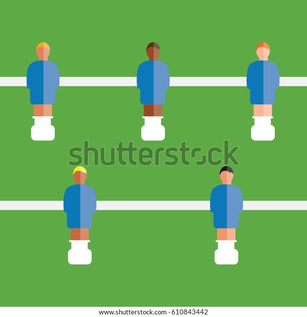 Cool Soccer Football Toy Table Isolated Stock Vector