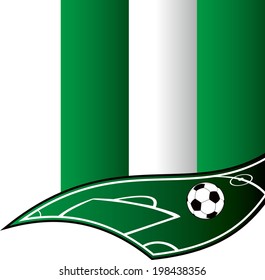 cool soccer with nigeria flag