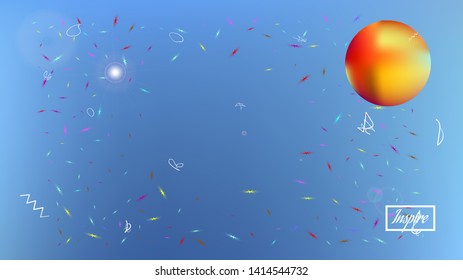 Cool space fantasy. Background texture, blend. Creative colorific illustration fantasy. Cyan colored. Funny cosmos background. Colorful  funny cosmos bacground.