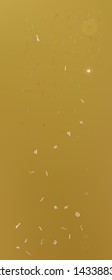 Cool space and signs confetti. Background color. Professional colorific illustration. Light Ultra Wide portrait background. Colorful cool abstraction. Gold colored theme.