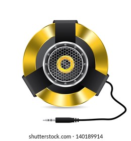 Cool speaker design with jack plug and cable