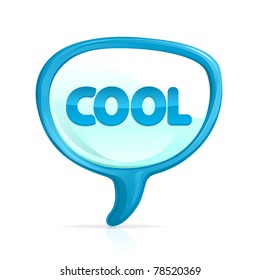 cool speech balloon icon or sign