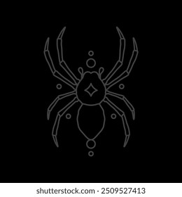 cool spider hipster logo design vector