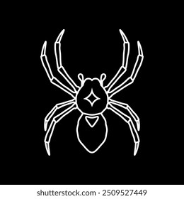 Cool Spider Line Vector de diseño de logotipo mínimo