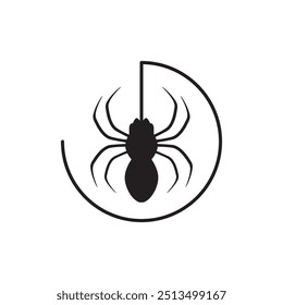 Vector de diseño de logotipo minimalista moderno Cool Spider