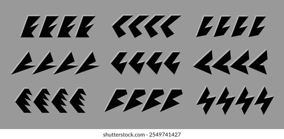cool sport style vector graphic pattern set