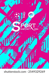 Cool sports shirt pattern 43 pink blue used for designing printed sports shirts, vector EPS10