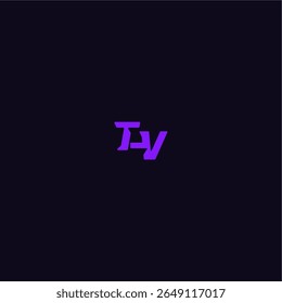 cool and sporty design TV with bold monogram style letter techno sport logo