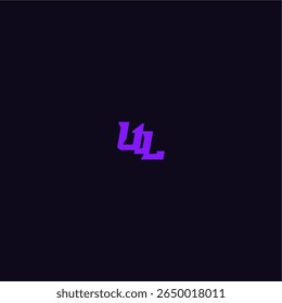 cool and sporty design UL with bold monogram style letter techno sport logo