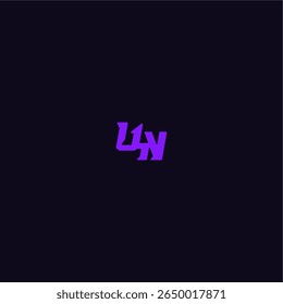 cool and sporty design UN with bold monogram style letter techno sport logo