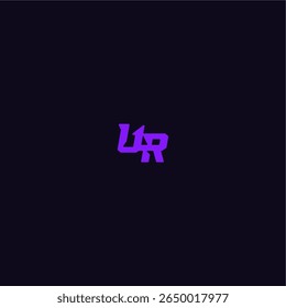 cool and sporty design UR with bold monogram style letter techno sport logo