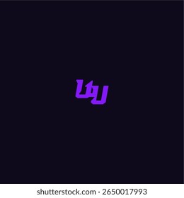 legal e desportivo design UU com negrito monograma estilo letra techno esporte logotipo