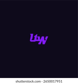 design legal e desportivo UW com logotipo de esporte techno carta estilo monograma arrojado