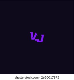 legal e desportivo design VJ com estilo monograma arrojado letra techno logotipo esporte