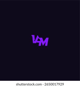 legal e desportivo design VM com estilo monograma arrojado letra techno logotipo esporte