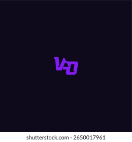 legal e desportivo design VO com estilo monograma arrojado letra techno logotipo esporte