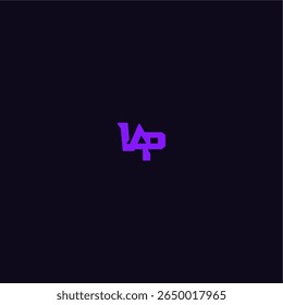 design fresco e desportivo VP com estilo monograma arrojado letra techno logotipo esporte