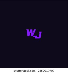 legal e desportivo design WJ com estilo monograma arrojado letra techno logotipo esporte